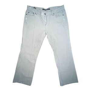 DKNY Women's Vintage Corduroy Jeans Beige Wide Leg Cotton Plus Size 16 GUC